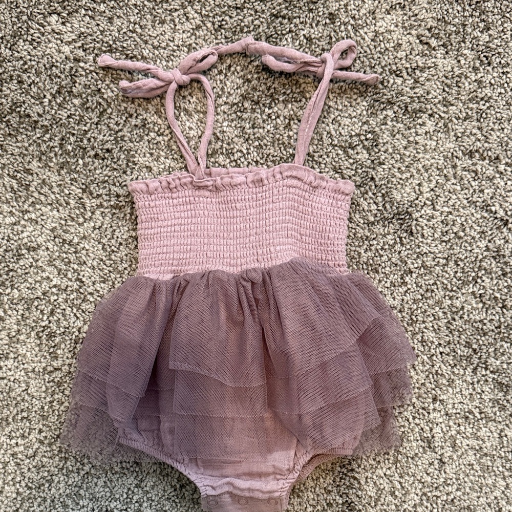 Angel Dear Pink Ruffled One Piece, 6-12 months